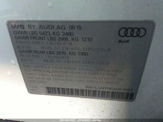 Audi Q5 Premium Plus 2016 WA1L2AFP9GA057667 Image 9