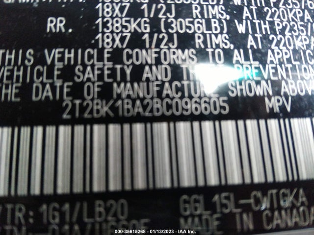 Lexus RX 350 2011 2T2BK1BA2BC096605 Image 9