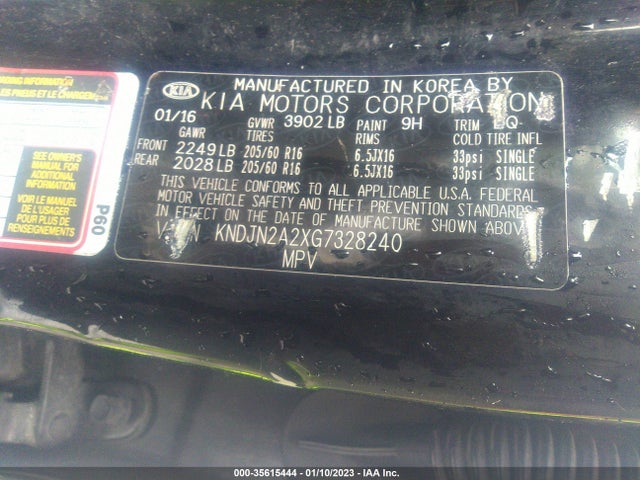 KIA Soul Base 2016 KNDJN2A2XG7328240 Image 11