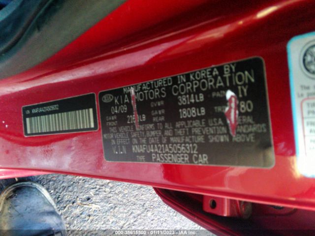 KNAFU4A21A5056312 KIA FORTE EX