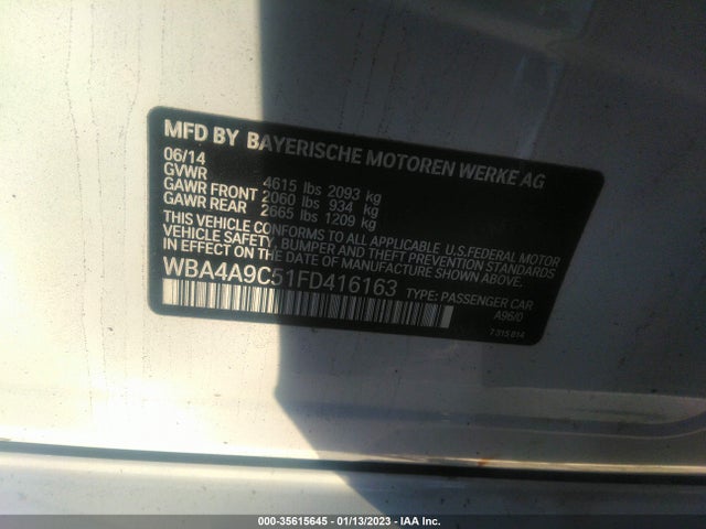 BMW 4 Series 428i 2015 WBA4A9C51FD416163 Image 9