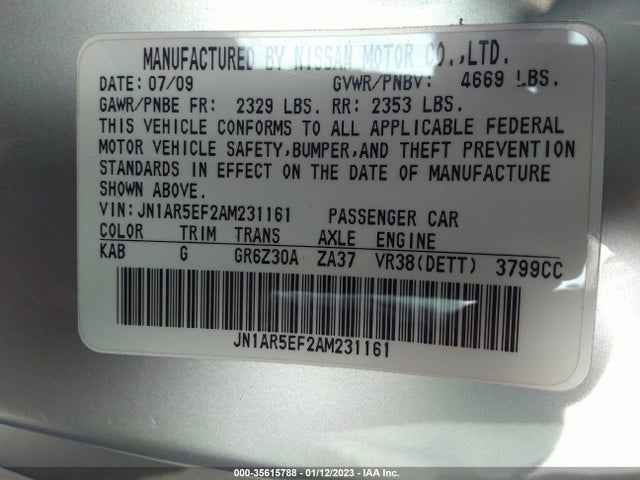 Nissan Gt-r Premium 2010 JN1AR5EF2AM231161 Image 10