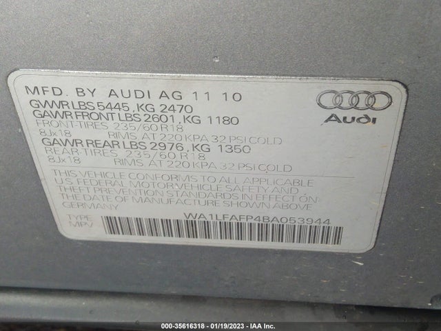 Audi Q5 2.0t Premium Plus 2011 WA1LFAFP4BA053944 Image 10