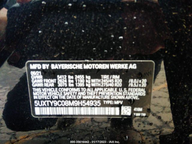 5UXTY9C08M9H54935 BMW X3 M40i