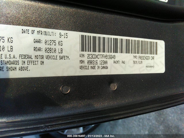 Dodge Charger Road/track 2015 2C3CDXCT7FH916649 Image 9