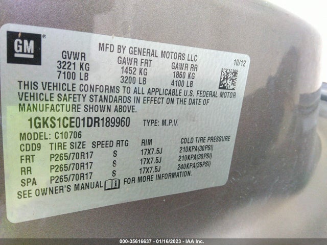 GMC Yukon 2013 1GKS1CE01DR189960 Image 10