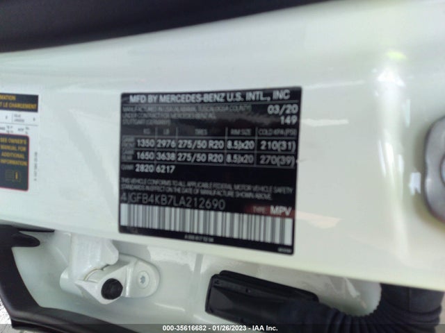 2020 MERCEDES-BENZ GLE GLE 350 VIN: 4JGFB4KB7LA212690