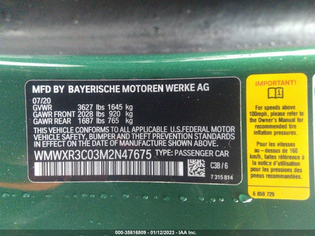 2021 Mini Hardtop, VIN: WMWXR3C03M2N47675