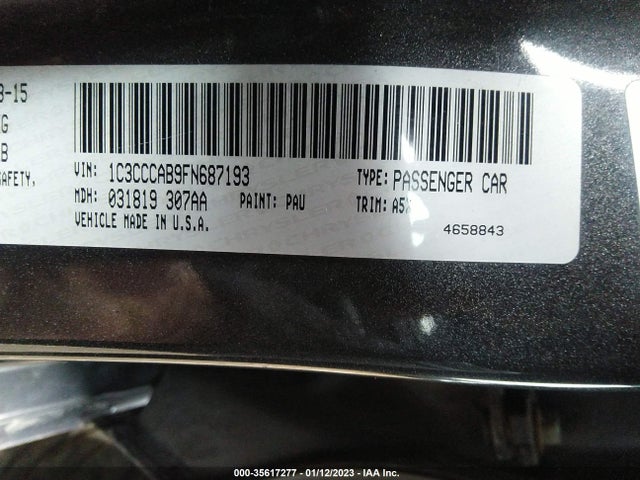 1C3CCCAB9FN687193 Chrysler 200 Limited