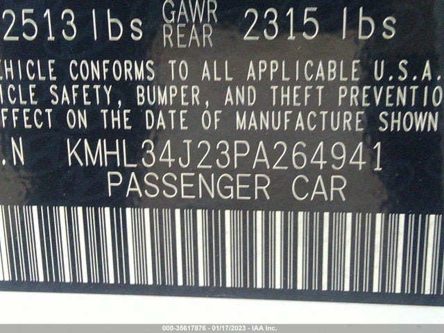 2023 Hyundai Sonata, VIN: KMHL34J23PA264941