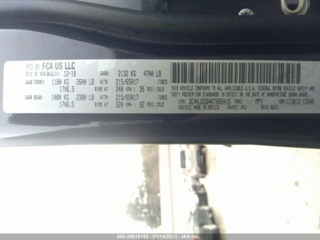 3C4NJDDB4KT665415 Jeep Compass Trailhawk