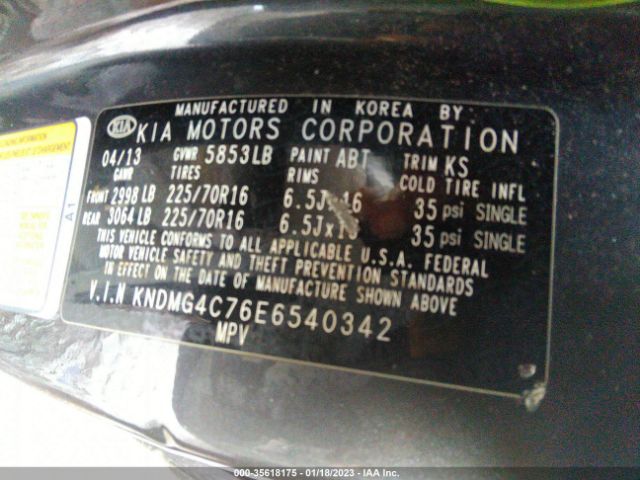 KNDMG4C76E6540342 KIA SEDONA LX