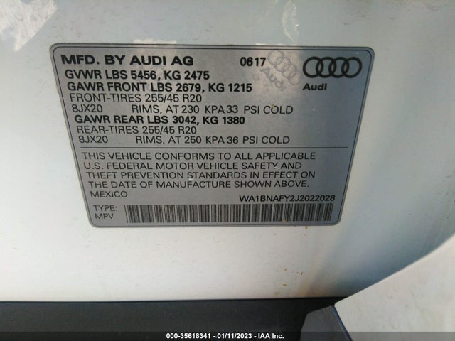 Audi Q5 2018 WA1BNAFY2J2022028 Image 10