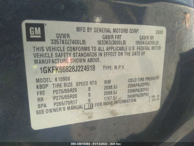 1GKFK66828J224918 GMC YUKON XL DENALI