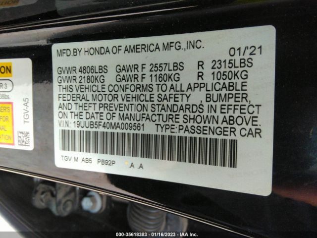 19UUB5F40MA009561 Acura Tlx W/technology Package