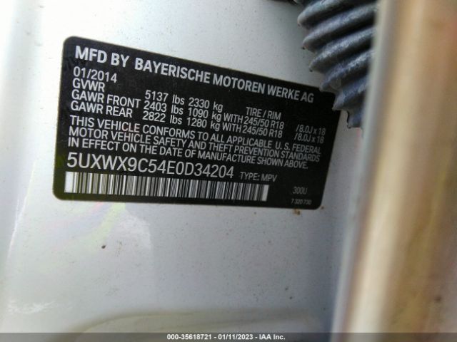 5UXWX9C54E0D34204 BMW X3 Xdrive28i