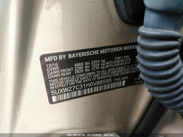 5UXWZ7C31H0V88595 BMW X3 Sdrive28i