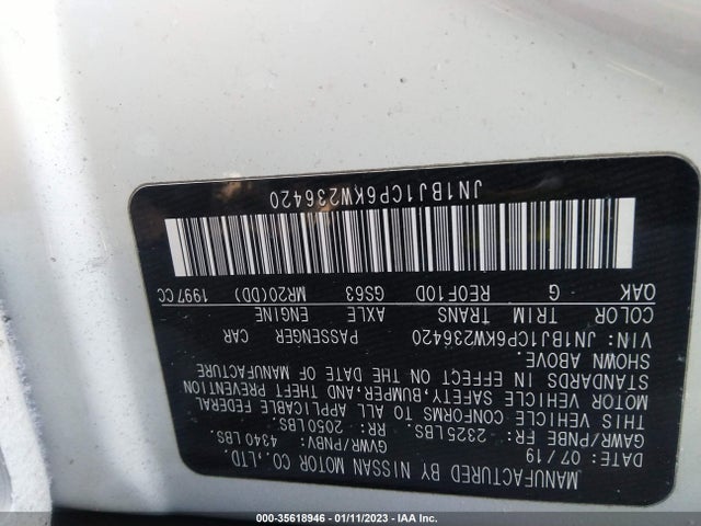 2019 Nissan Rogue, VIN: JN1BJ1CP6KW236420