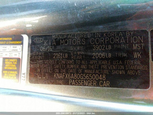 KNAFX6A80G5650048 KIA Forte Koup Ex
