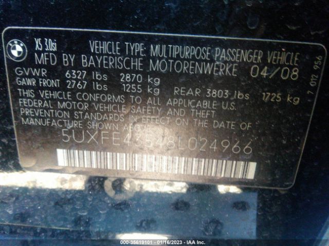 5UXFE43548L024966 BMW X5 3.0SI