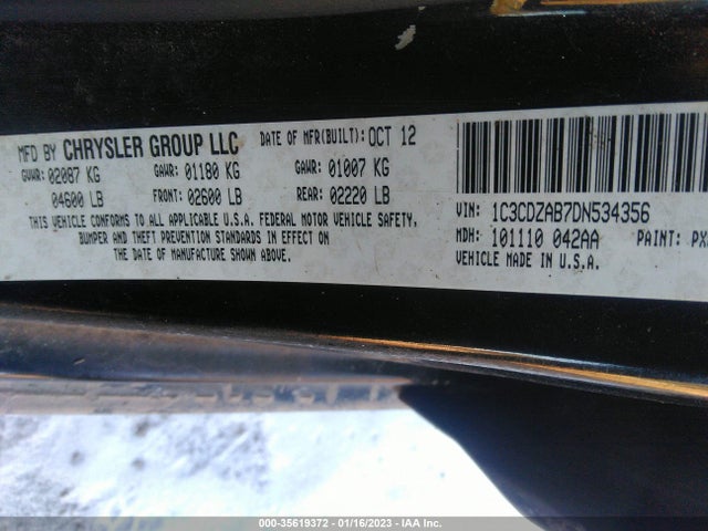 Dodge Avenger 2013 1C3CDZAB7DN534356 Image 10