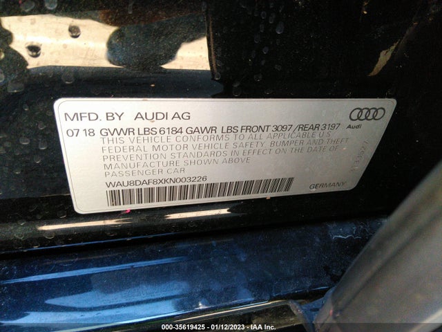 2019 Audi A8, VIN: WAU8DAF8XKN003226