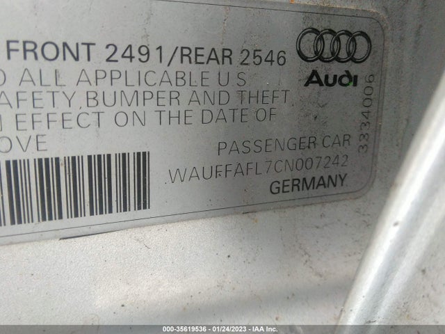 WAUFFAFL7CN007242 Audi A4 2.0t Premium Plus