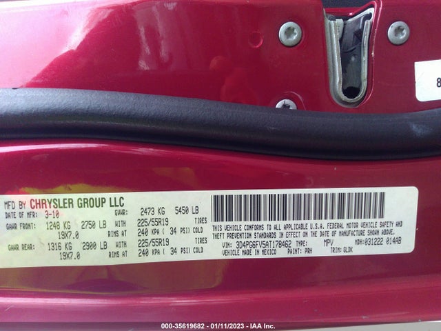 Dodge Journey R/t 2010 3D4PG6FV5AT178462 Image 9