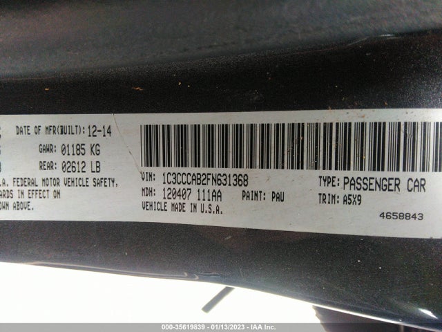 Chrysler 200 Limited 2015 1C3CCCAB2FN631368 Image 9