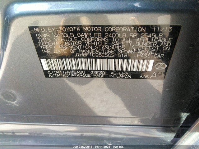 JTHBF1D28E5021518 Lexus IS 250