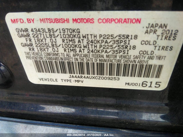 Mitsubishi OUTLANDER SPORT 2012 JA4AR4AUXCZ009253 Image 11