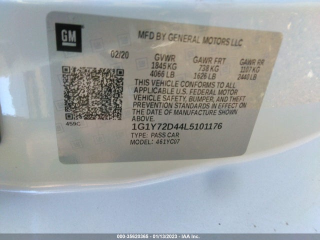 Chevrolet Corvette 2lt 2020 1G1Y72D44L5101176 Image 8
