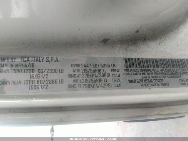 2018 Ram Promaster City, VIN: ZFBERFAB3J6J72006
