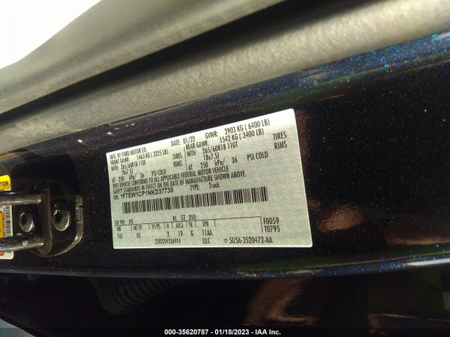 2022 Ford F-150, VIN: 1FTEW1CP1NKD37730