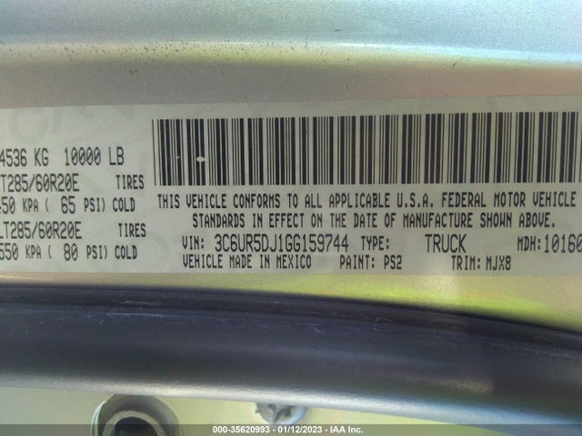 RAM 2500 Lone Star 2016 3C6UR5DJ1GG159744 Image 11