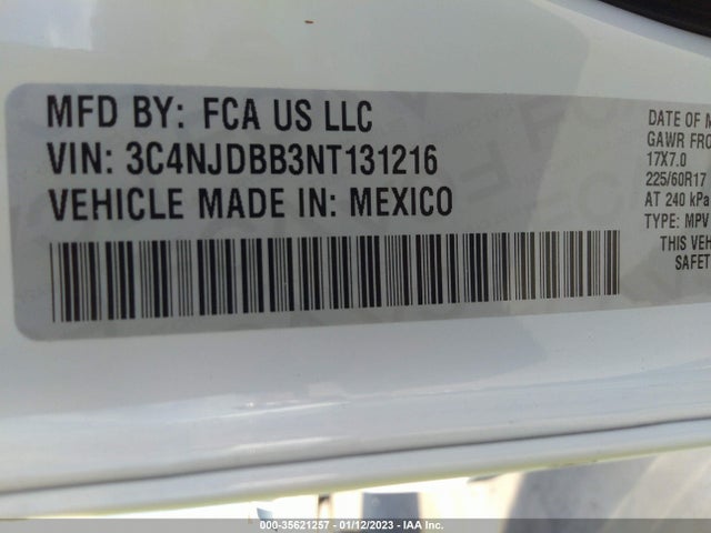 3C4NJDBB3NT131216 Jeep Compass Latitude
