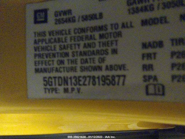 2007 HUMMER H3 SUV VIN: 5GTDN13E278195877