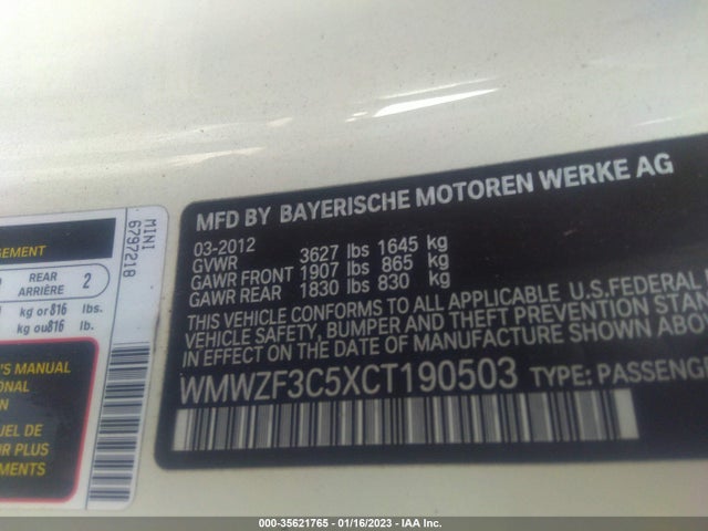 2012 MINI COOPER CLUBMAN WMWZF3C5XCT190503 Photo 8