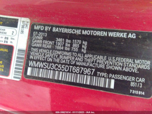 WMWSU3C55DT687967 Mini COOPER HARDTOP
