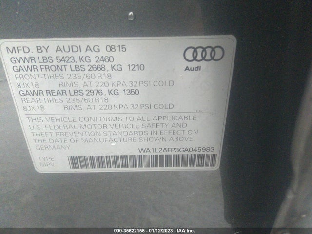 Audi Q5 Premium Plus 2016 WA1L2AFP3GA045983 Image 9