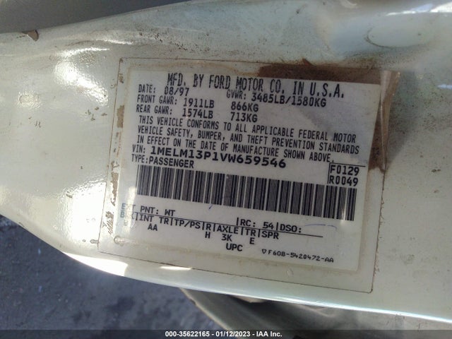 1997 MERCURY TRACER LS VIN: 1MELM13P1VW659546