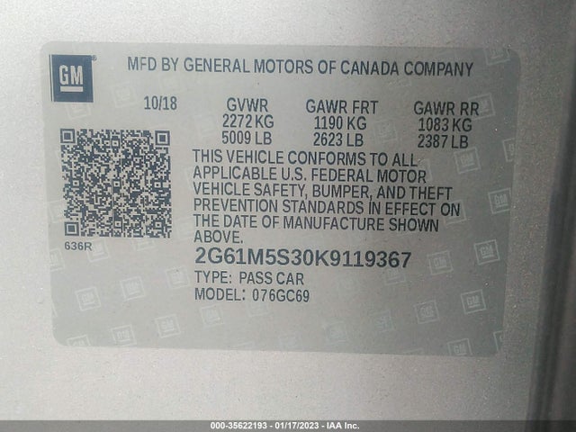 Cadillac XTS LUXURY 2019 2G61M5S30K9119367 Image 9