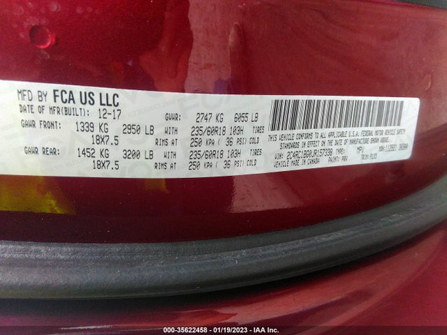 2C4RC1BG0JR157338 Chrysler Pacifica Touring L
