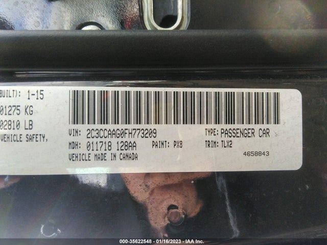 2C3CCAAG0FH773209 Chrysler 300 Limited