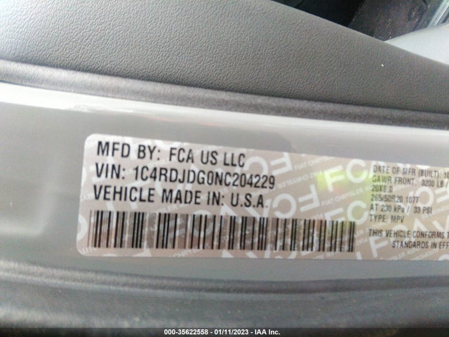 Dodge Durango Gt Plus 2022 1C4RDJDG0NC204229 Image 10