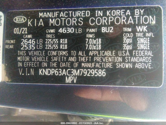 KNDP63AC3M7929586 KIA SPORTAGE S