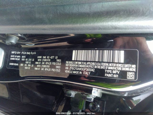 ZFBCFXAW3GP365042 Fiat 500X