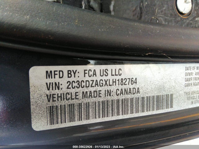 Dodge Challenger Sxt 2020 2C3CDZAGXLH182764 Image 9