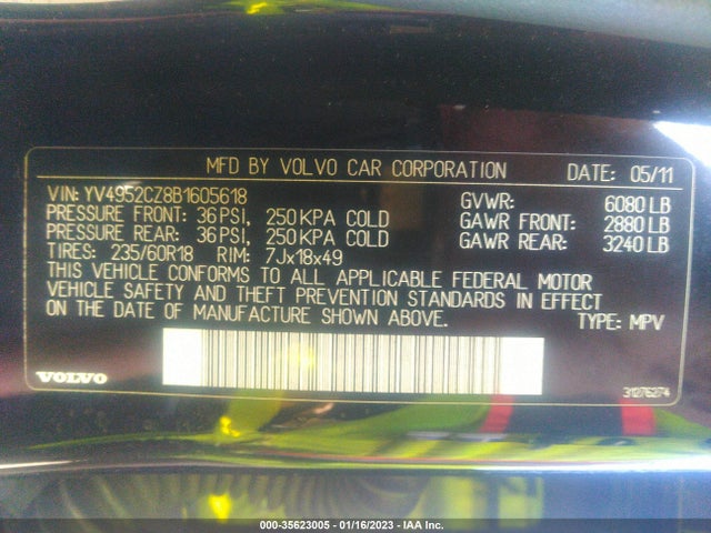 Volvo Xc90 I6 2011 YV4952CZ8B1605618 Image 11