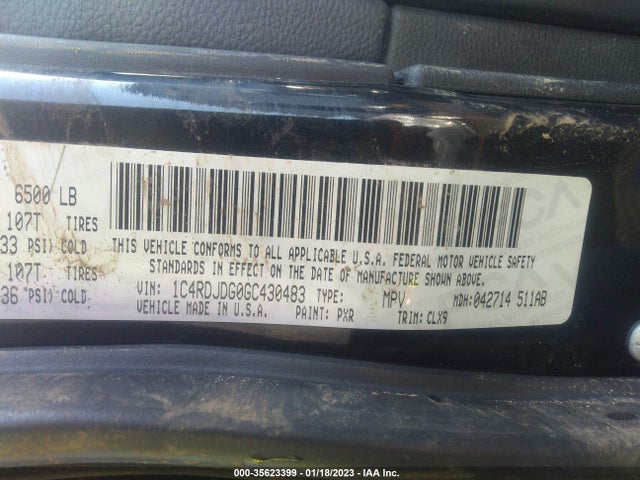 2016 Dodge Durango, VIN: 1C4RDJDG0GC430483